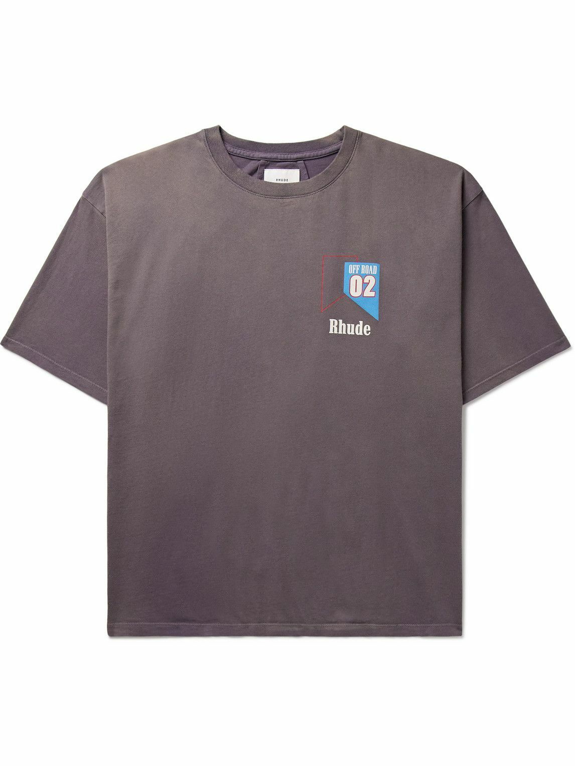 Rhude - Logo-Print Cotton-Jersey T-Shirt - Gray Rhude