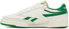 Reebok Classics Off-White & Green Club C Revenge Vintage Sneakers