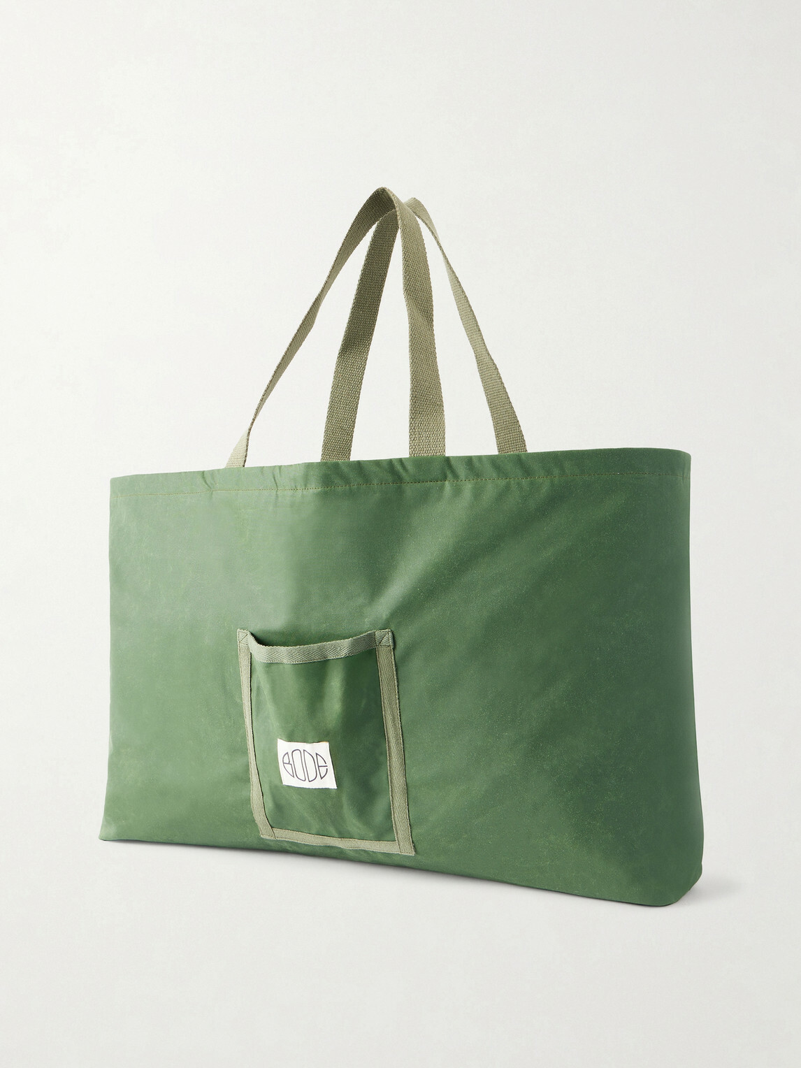 BODE - Logo-Embroidered Waxed-Cotton Tote Bag