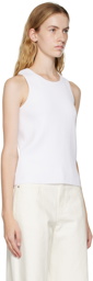 We11done White Racer Back Tank Top