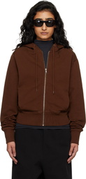 Entire Studios Brown Slim Zip Up Hoodie