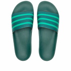 Adidas Adilette in Dark Green/Court Green
