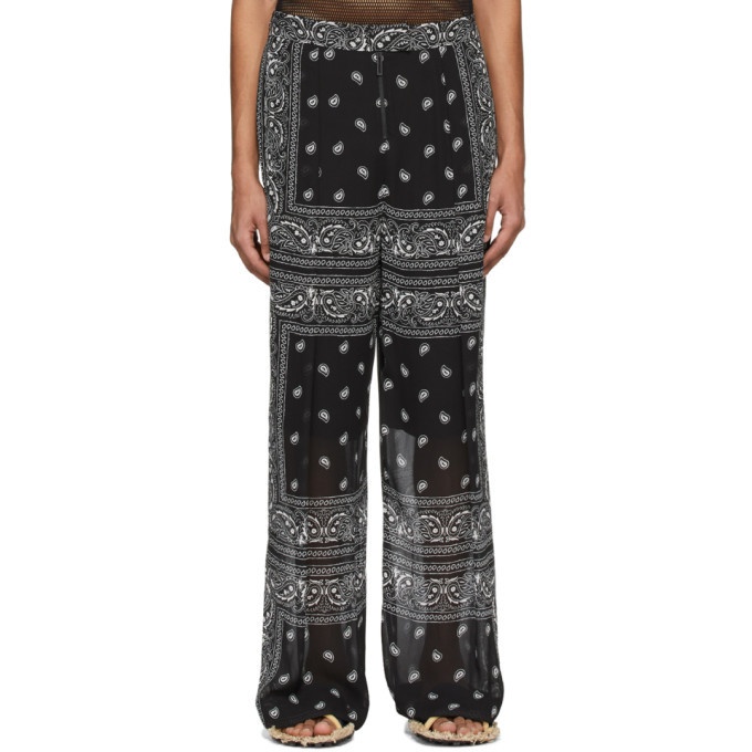 Photo: Dion Lee Black and White Paisley Scarf Trousers