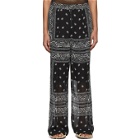Dion Lee Black and White Paisley Scarf Trousers