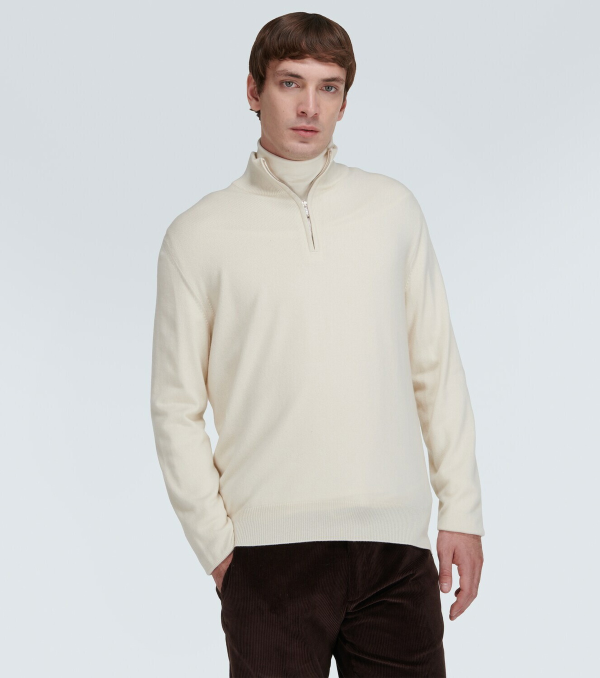 Loro Piana Mezzocollo cashmere half-zip sweater Loro Piana