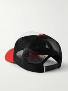 AMIRI - Appliquéd Leather-Trimmed Cotton-Canvas and Mesh Trucker Cap