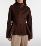 Alaïa Peplum suede jacket