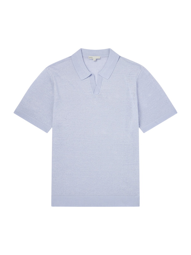 Photo: Onia - Johnny Linen Polo Shirt - Blue