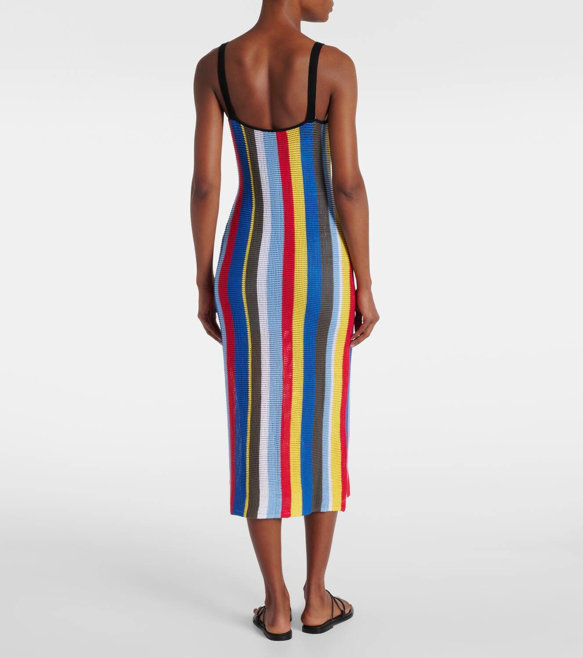 Staud Jessica striped crochet midi dress Staud Staud Jessica striped crochet midi dress Staud