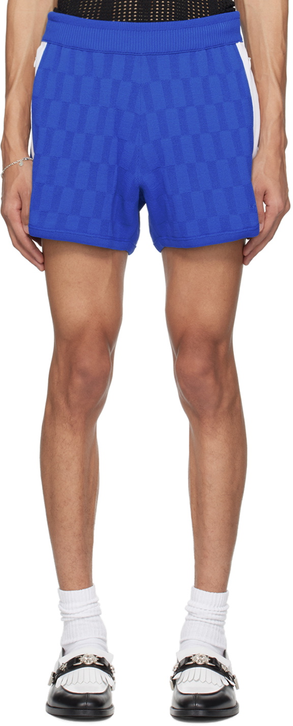 System Blue Drawstring Shorts