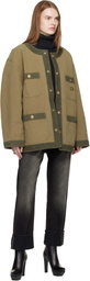 R13 Khaki Cord Trimmed Chore Jacket