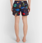 Paul Smith - Mid-Length Printed Swim Shorts - Men - Navy