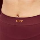 Off-White Women's Stamp Logo Sports Leggings in Red