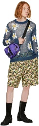 MSGM Purple Mini Canvas Backpack