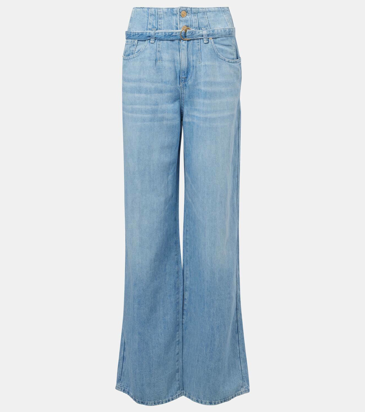 7 For All Mankind Phoenix belted high-rise wide-leg jeans