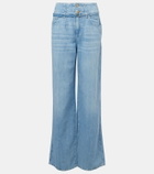 7 For All Mankind Phoenix belted high-rise wide-leg jeans