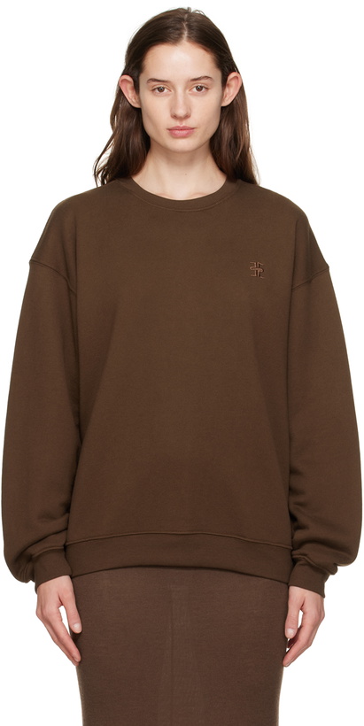 Photo: ÉTERNE Brown Oversized Sweatshirt