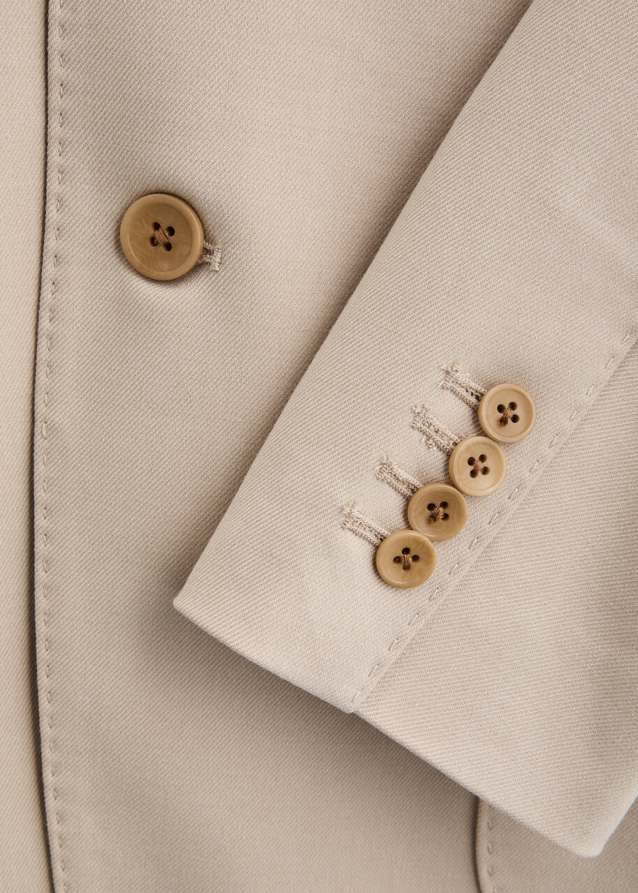 Paige McMillan Jersey-twill Blazer Ecru