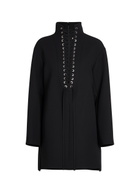 Khaite Lee Lace-up Crepe Mini Dress Black