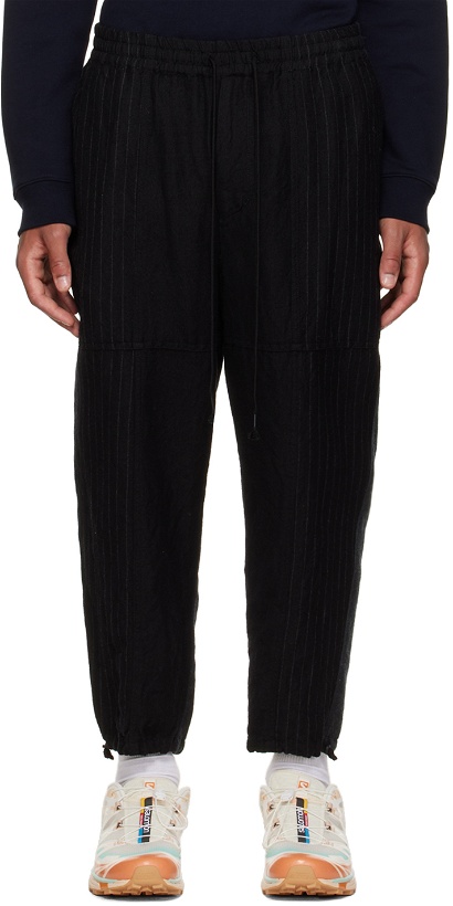 Photo: The Viridi-anne Black Striped Combination Trousers
