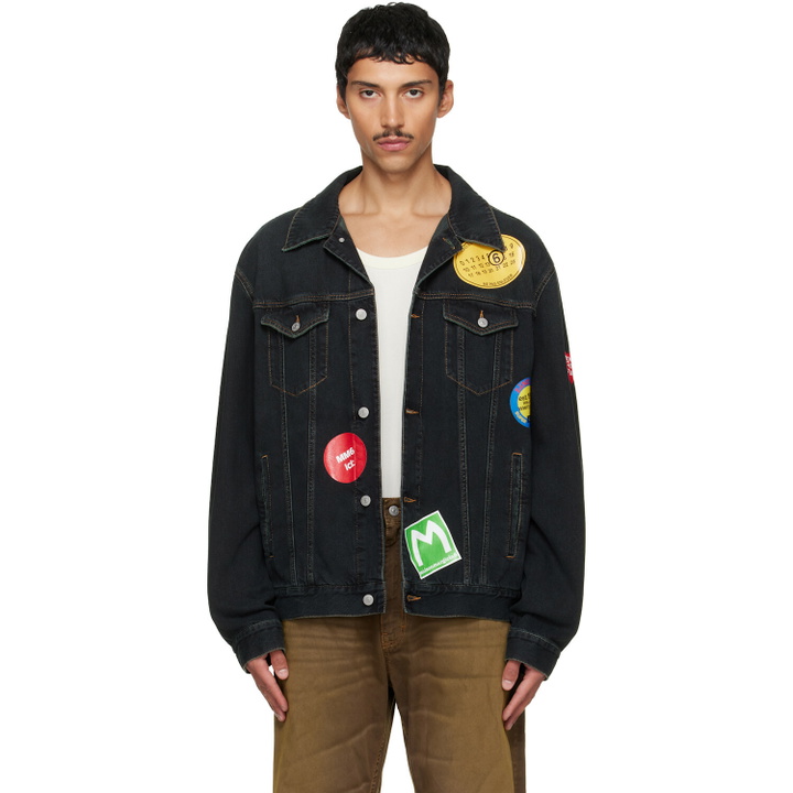 Photo: MM6 Maison Margiela Navy Sports Denim Jacket