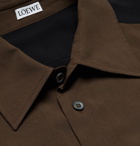 LOEWE - Oversized Colour-Block Poplin Shirt - Brown