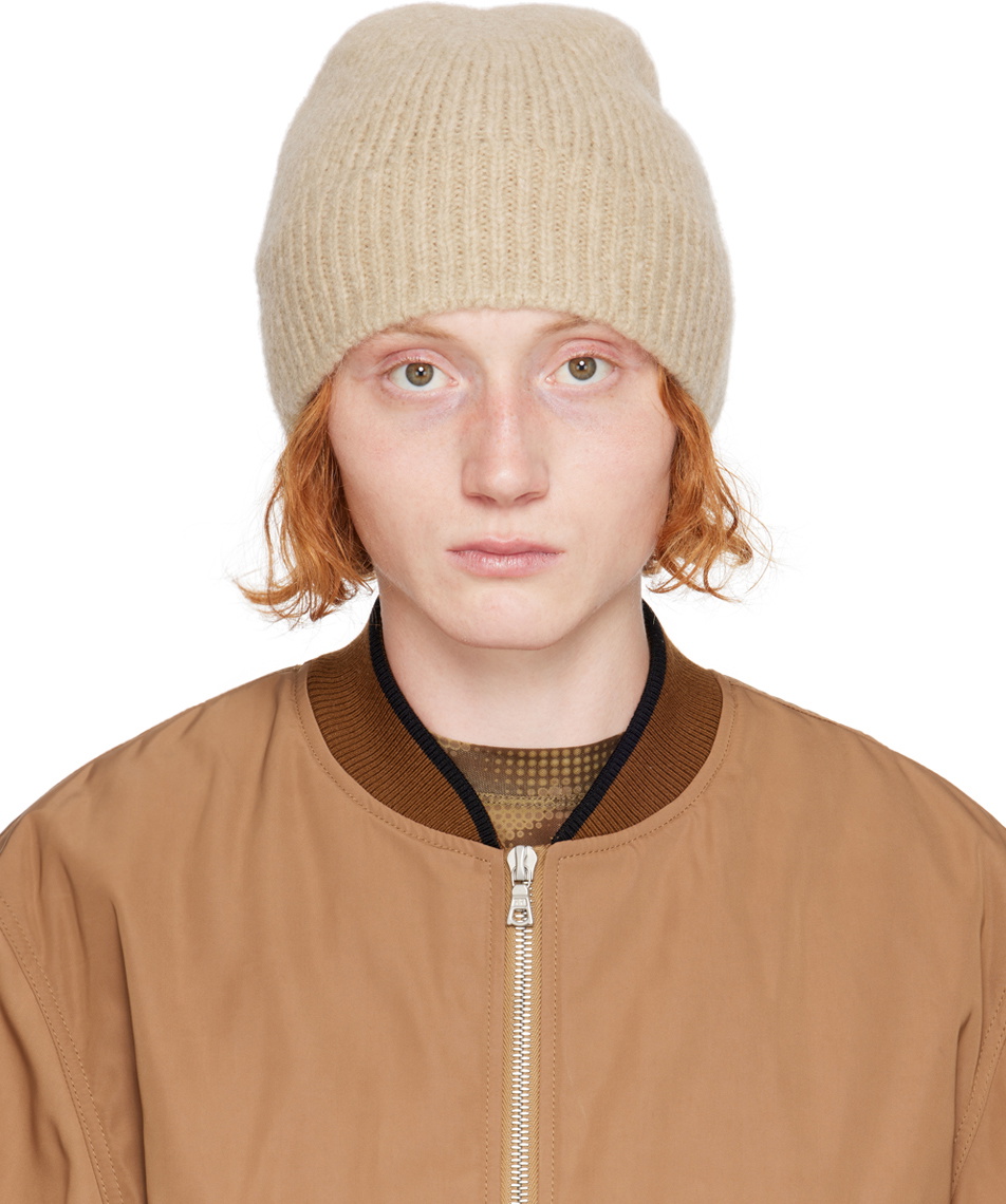 Dries Van Noten Beige Alpaca & Merino Wool Beanie Dries Van Dries Van Noten Beige Alpaca & Merino Wool Beanie Dries Van