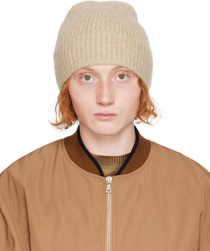 Photo: Dries Van Noten Beige Alpaca & Merino Wool Beanie