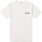 Maison Kitsuné Men's Double Fox Head Patch T-Shirt in Latte