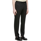 Boss Black Wool Pinstripe Trousers