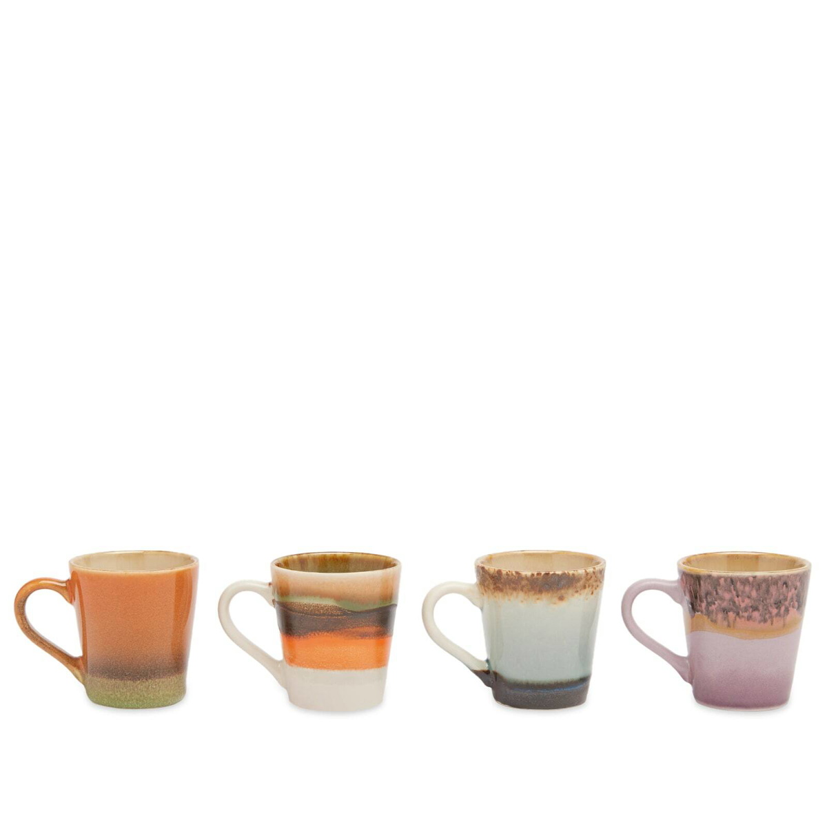 HKliving Espresso Mugs - Set of 4 in Retro 