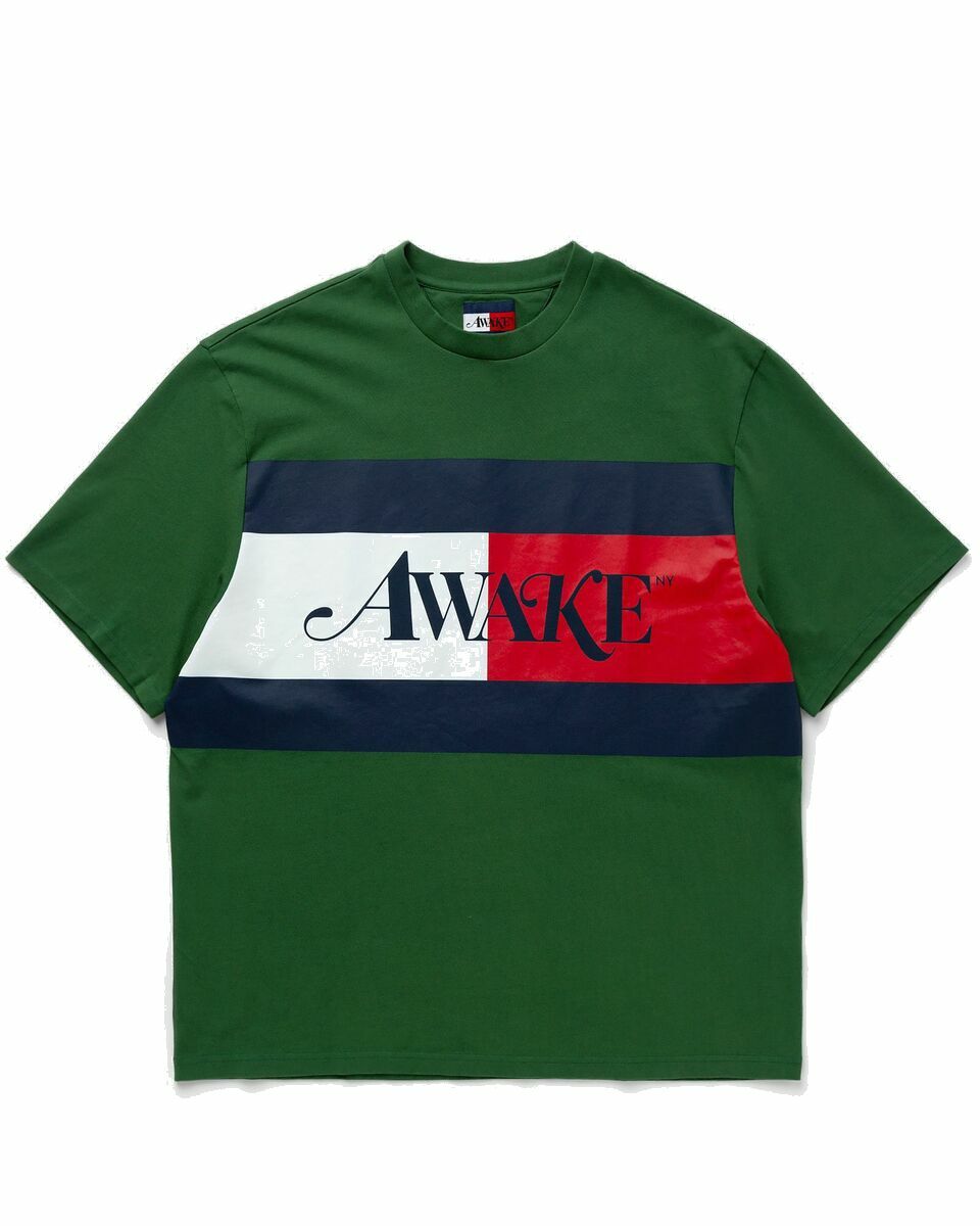 Photo: Tommy Jeans Tommy X Awake Flag Tee Green - Mens - Shortsleeves