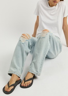 A.emery Morgan Suede Flip Flops Grey