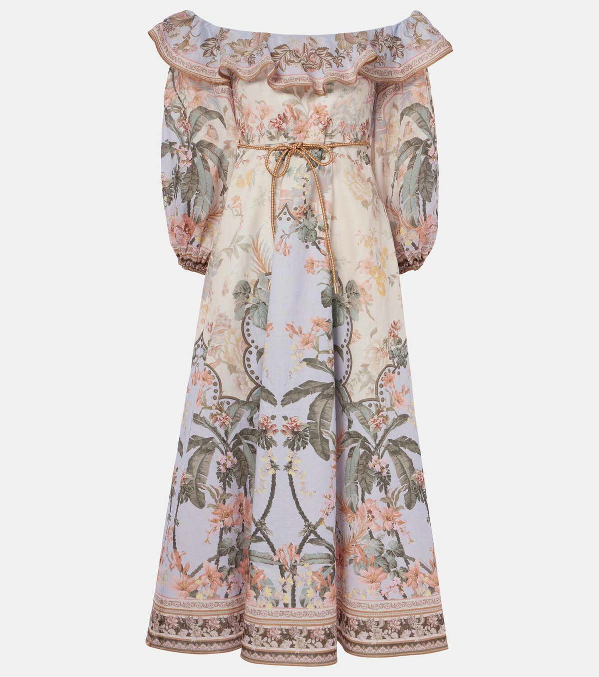 【Zimmermann】Wylie floral linen midi dress Zimmermann Wylie floral linen midi dress Zimmermann