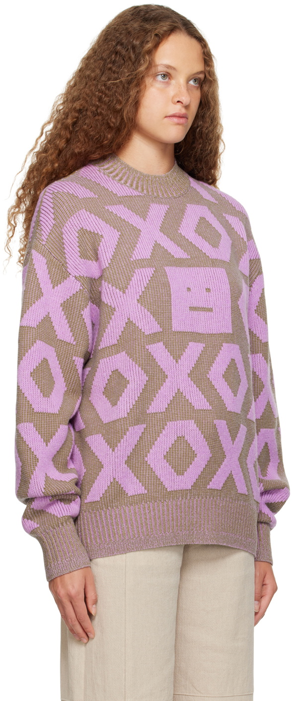 Beige Jacquard Sweater main image 1