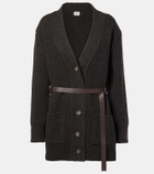 Tod's Belted wool and cashmere cardigan
