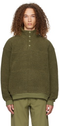 Outdoor Voices Khaki MegaFleece Snap Up Sweatshirt