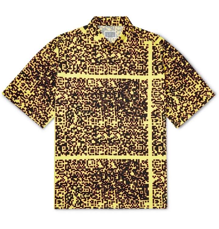Photo: Cav Empt - Noise Oversized Shell-Appliquéd Printed Cotton Shirt - Yellow