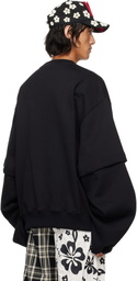 Walter Van Beirendonck Black 'Black Hole' Oversized Sweatshirt