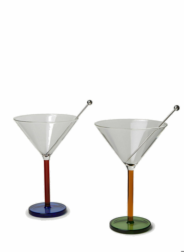 Photo: Piano Set of Two Cocktail Glasses in Multicolour