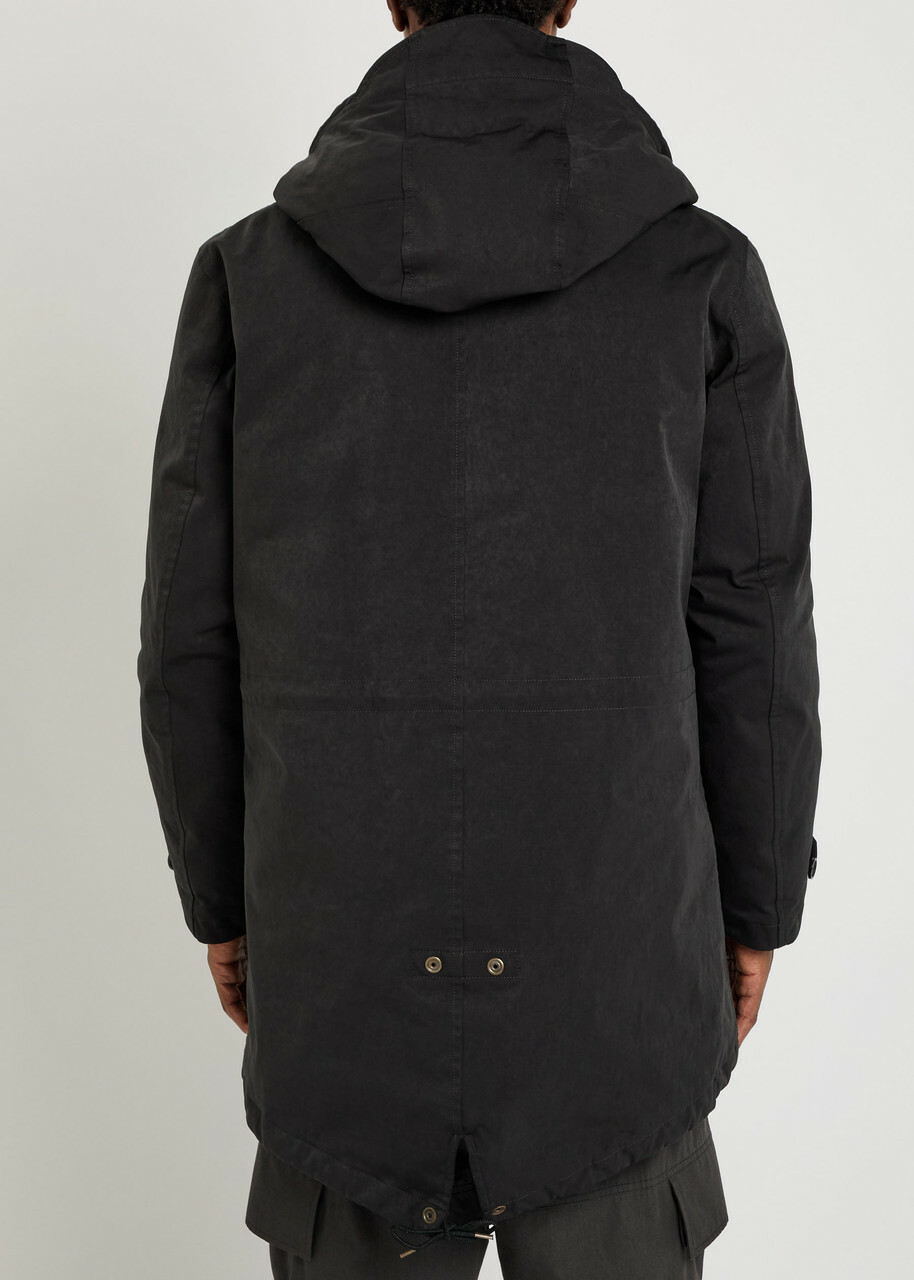 ジャケット・アウター Ten-C PARKA BLACK 48 Ten C Hooded Parka Black Ten C