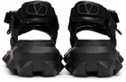 Valentino Garavani Black Trackstud Sandals