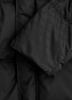 Emporio Armani Logo-monogram Quilted Shell Jacket Black