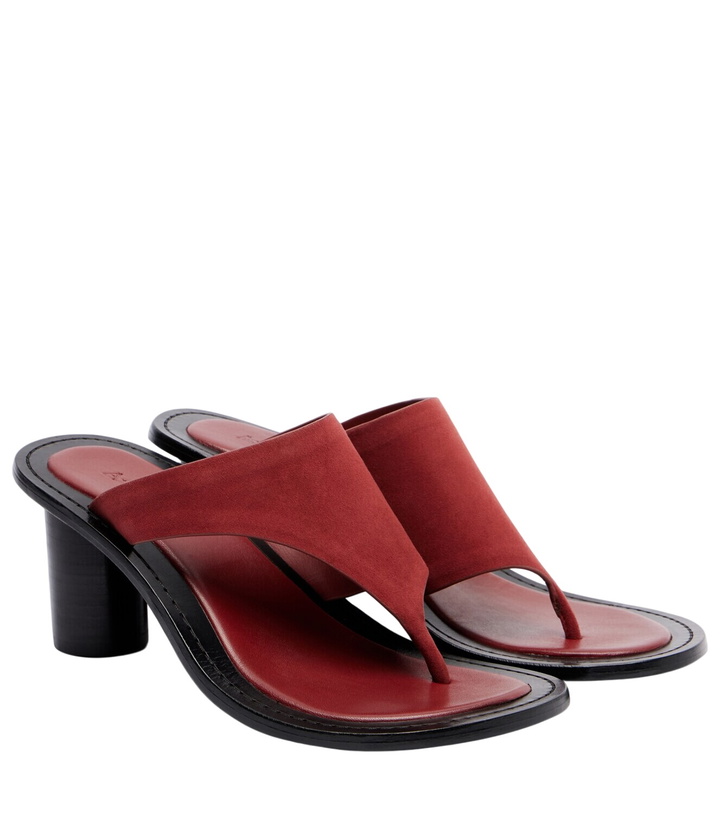 Photo: A.Emery Hardie suede thong sandals