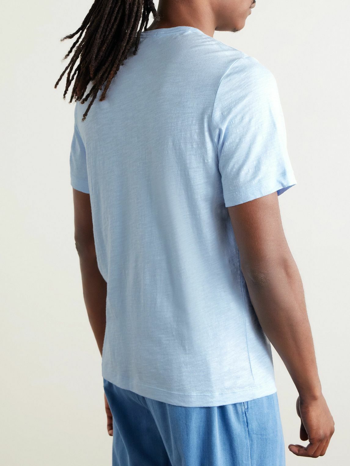 Onia - Slub Cotton-Jersey T-Shirt - Blue