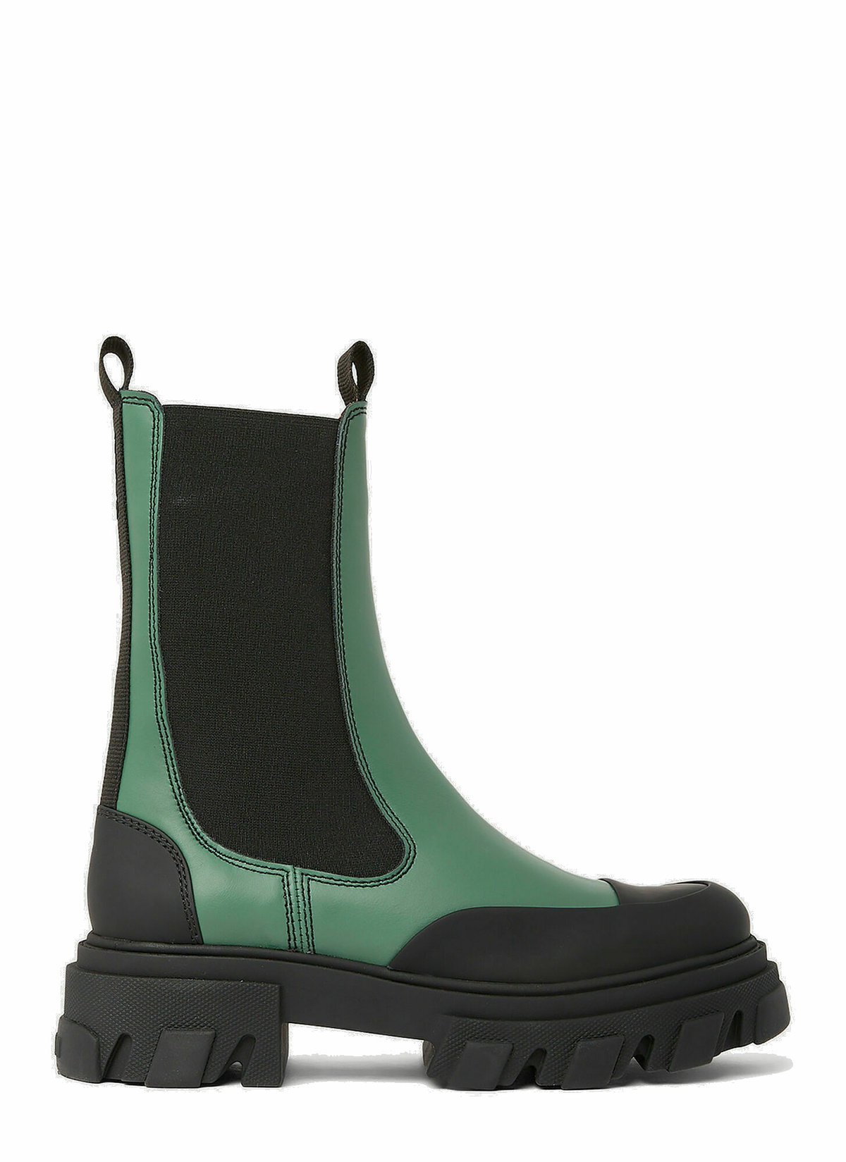 Mid Calf Chelsea Boots in Green GANNI