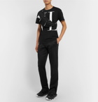 Valentino - Logo-Print Cotton-Jersey T-Shirt - Black