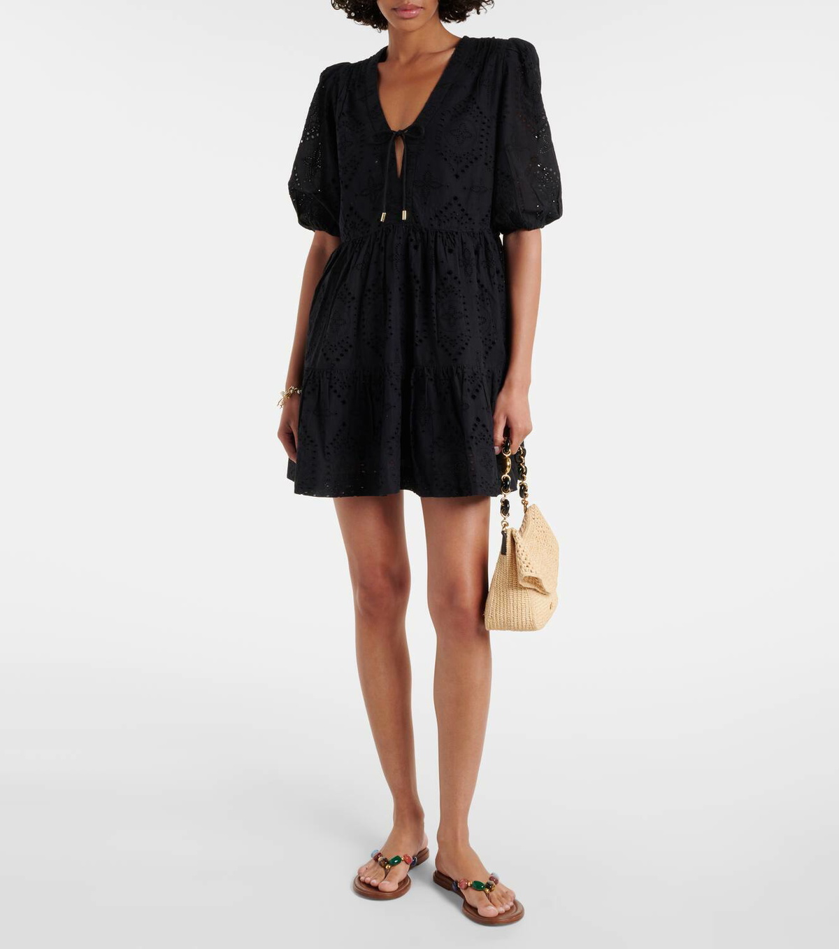 Heidi Klein Saint-Tropez broderie anglaise minidress
