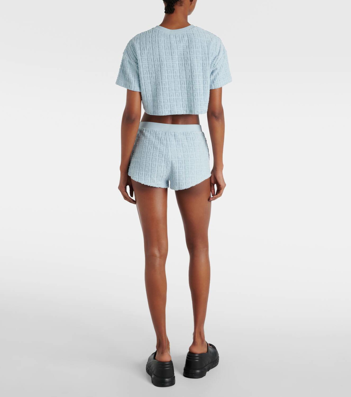 【GIVENCHY】4G cotton-blend crop top Givenchy 4G cotton-blend terry crop top Givenchy