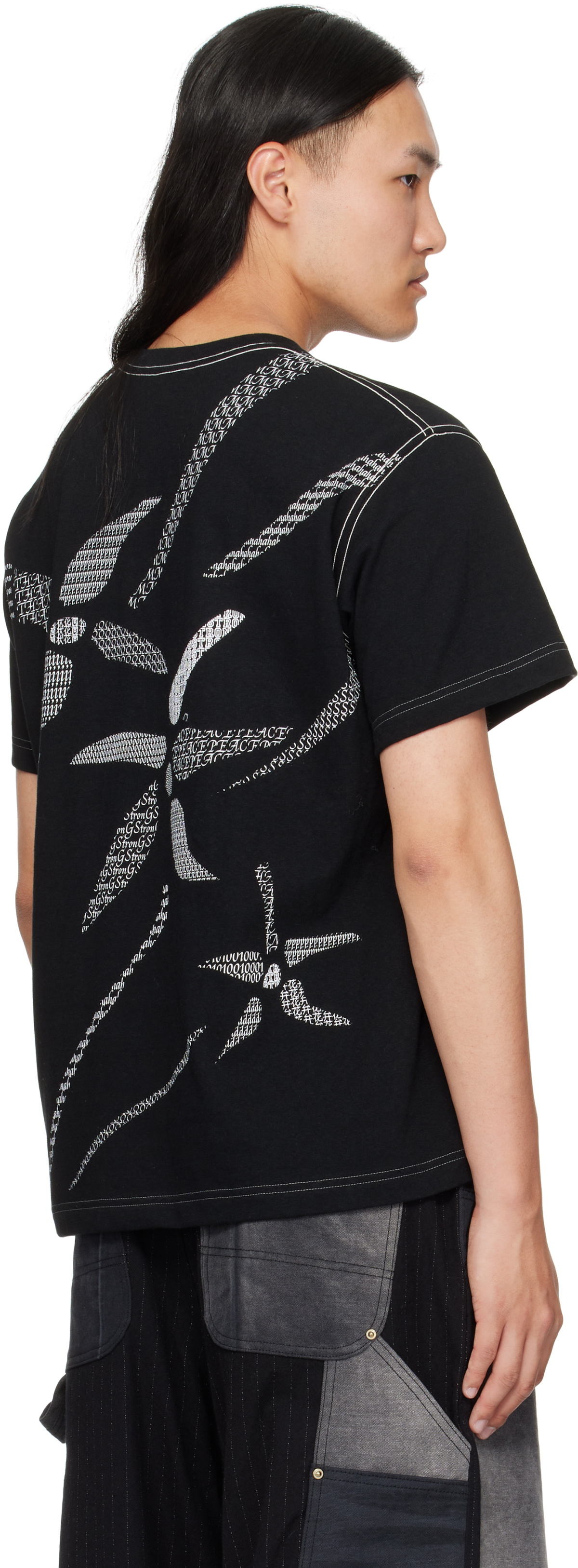 Khoki Black Printed T-shirt